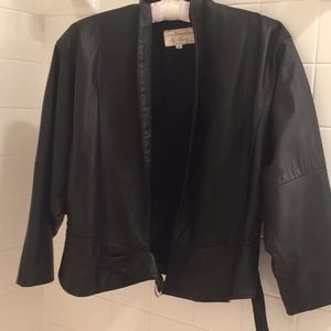 LEATHER JACKET BLACK SMALL
